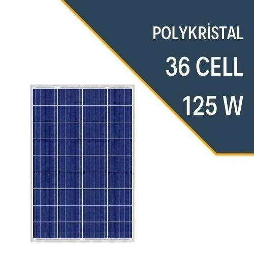 LEXTRON 125W POLYKRİSTAL GÜNEŞ PANELİ