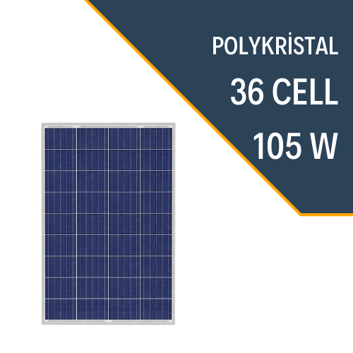 LEXTRON 105W POLYKRİSTAL GÜNEŞ PANELİ