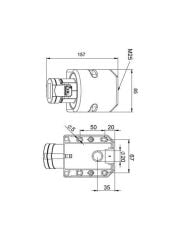 Mete Enerji 406616V 5 x 32A. IP44 Duv.prızı -Eğik Göv.lı- Vidalı Bağ